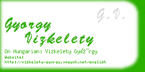 gyorgy vizkelety business card